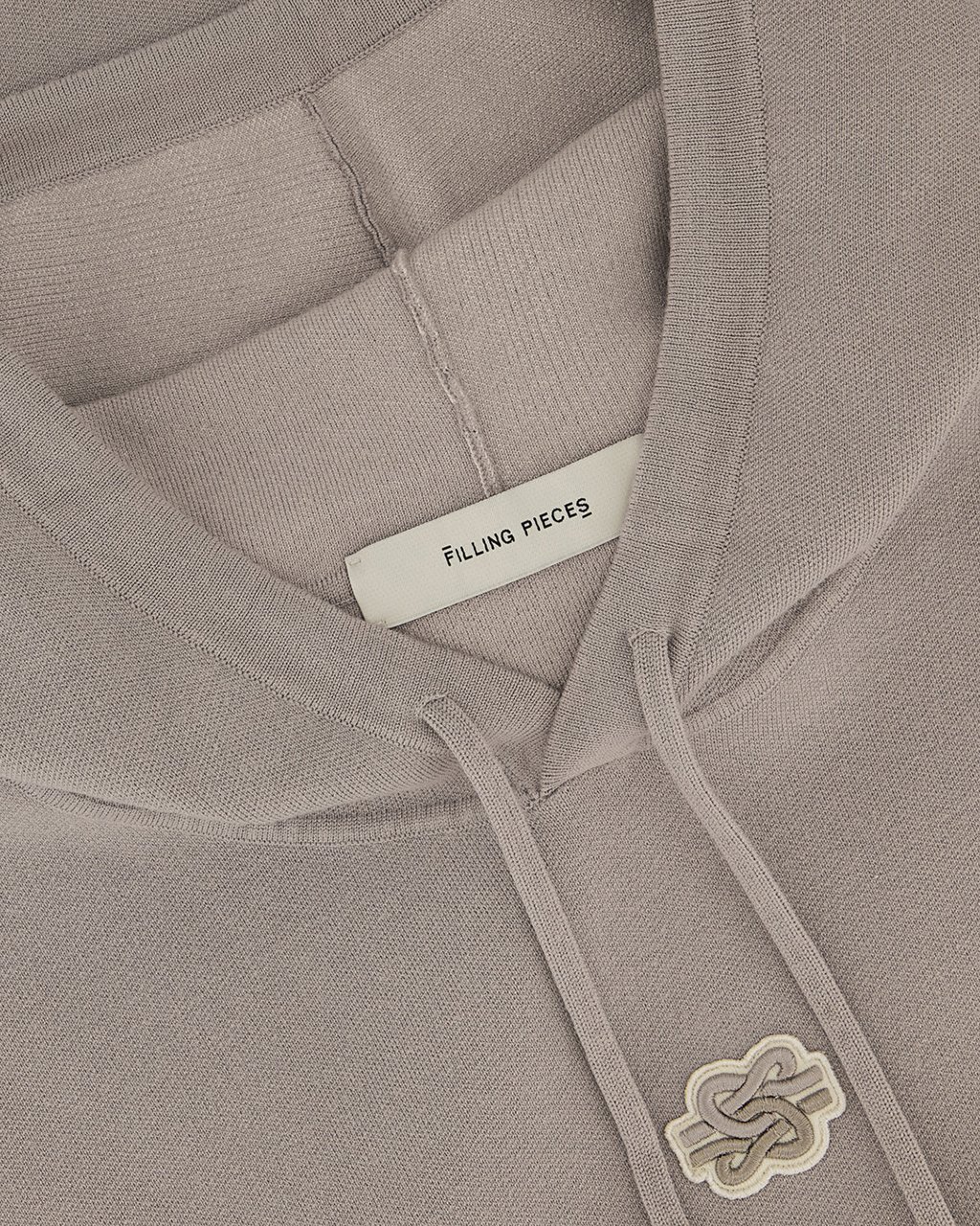 Filling Pieces Knit Hoodie Atmosphere Grijs