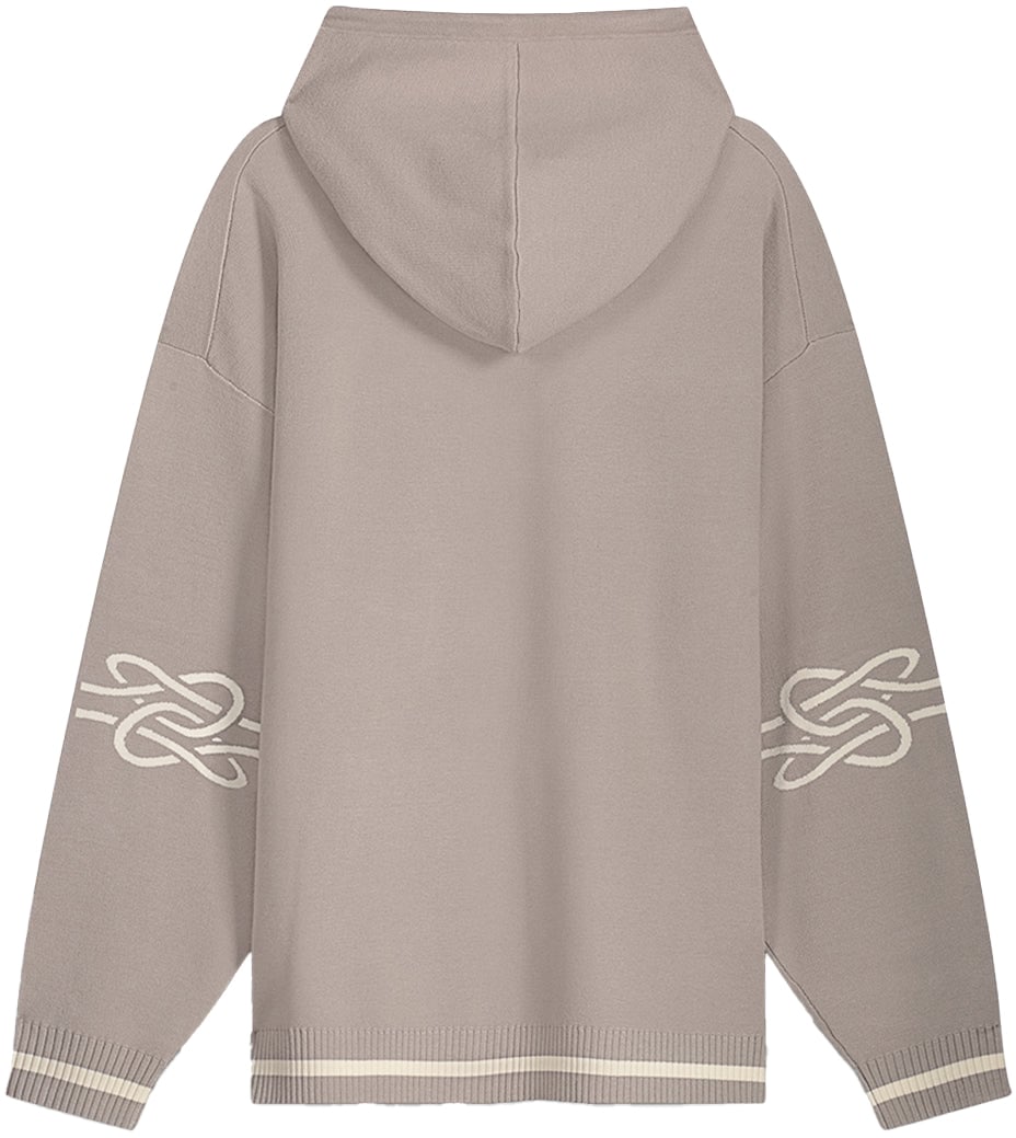 Filling Pieces Knit Hoodie Atmosphere Grijs