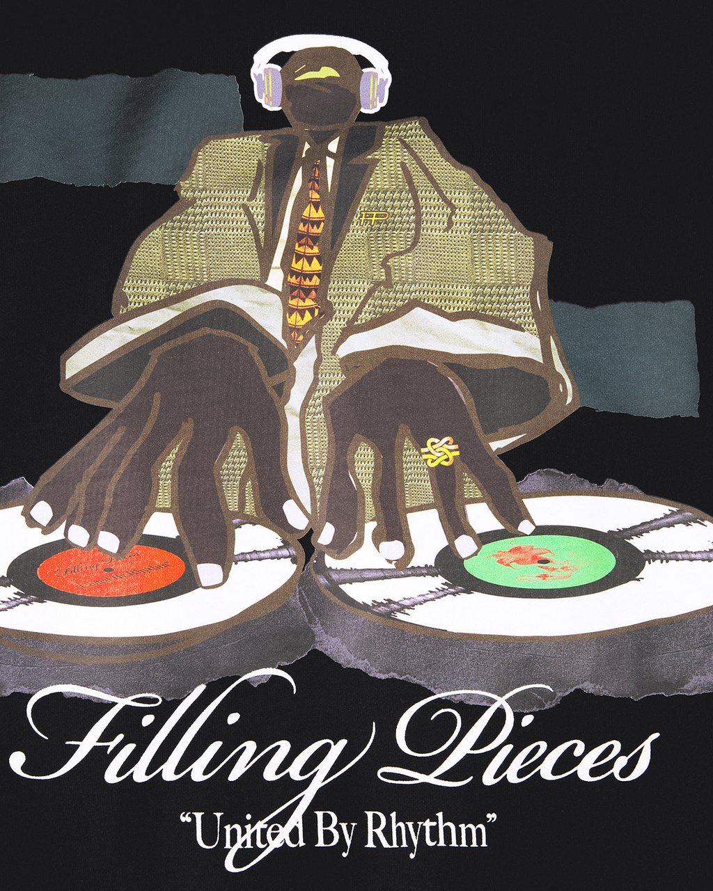 Filling Pieces Hoodie DJ Black Zwart