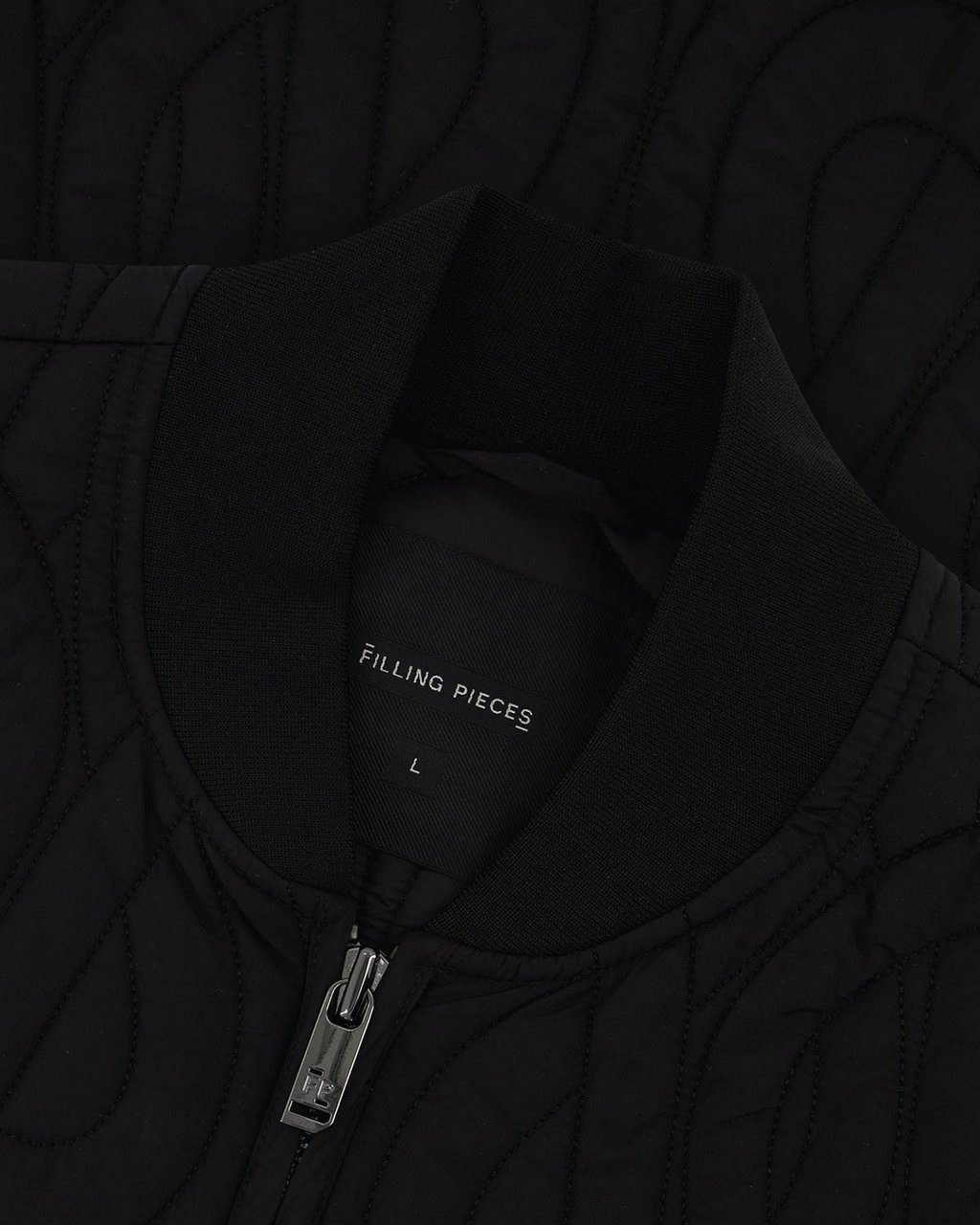 Filling Pieces Quilted Vest Black Zwart