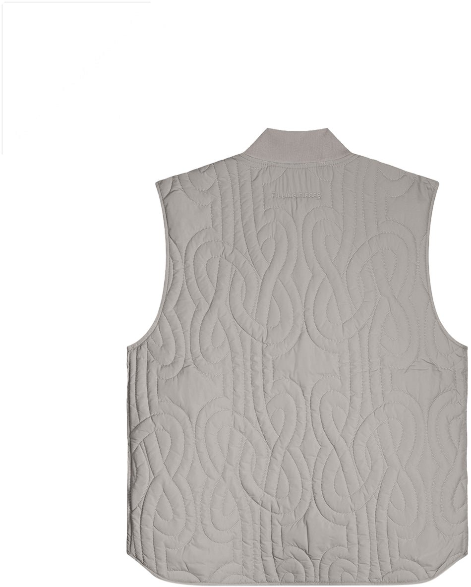 Filling Pieces Quilted Vest Atmosphere Grijs