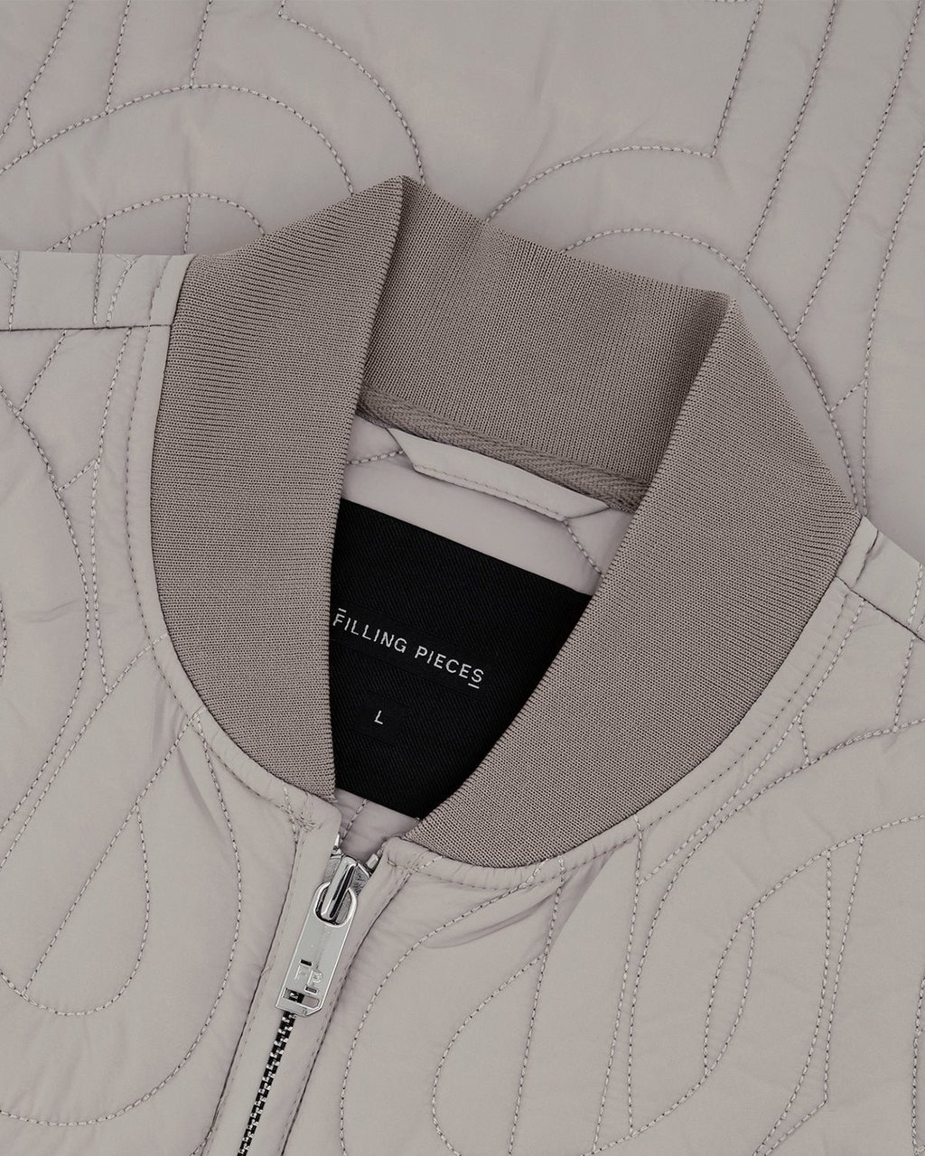 Filling Pieces Quilted Vest Atmosphere Grijs