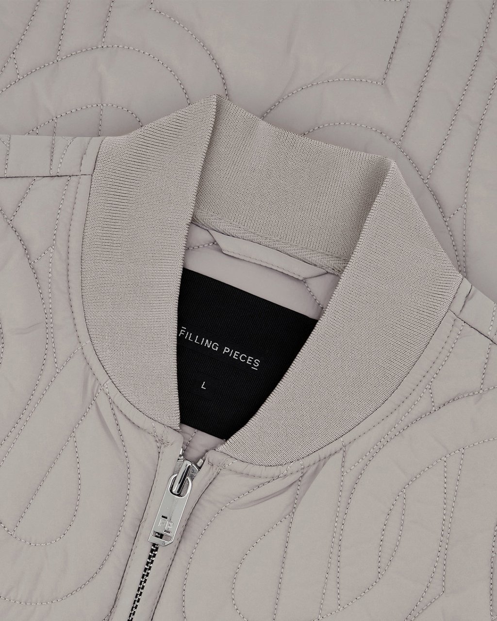 Filling Pieces Quilted Vest Atmosphere Grijs