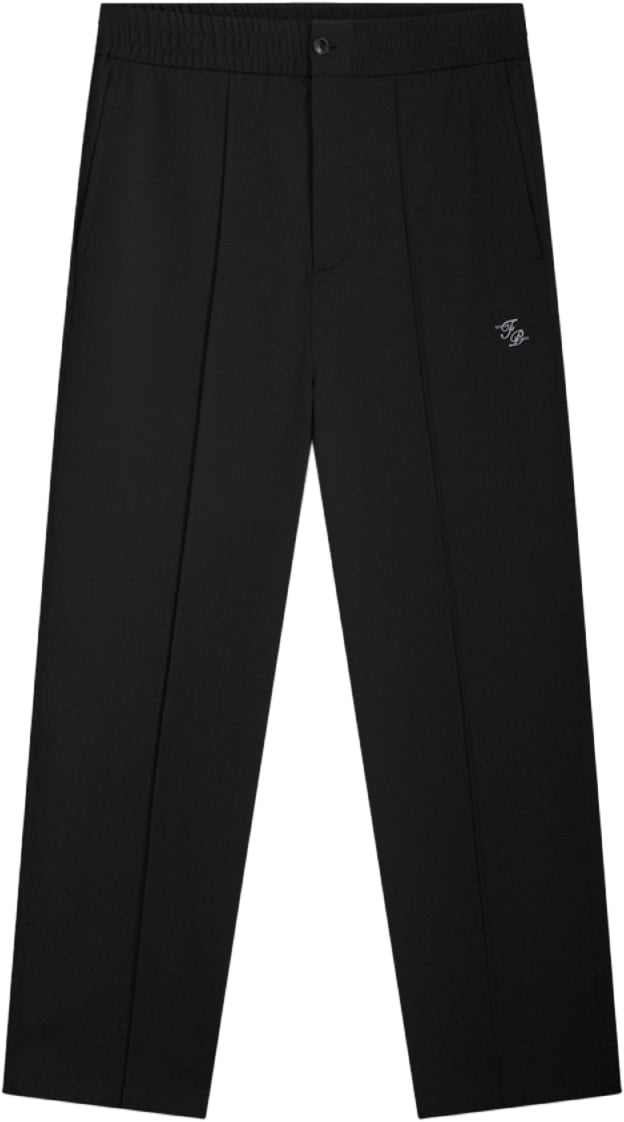 Filling Pieces Coach Pants Twill Wool Black Zwart