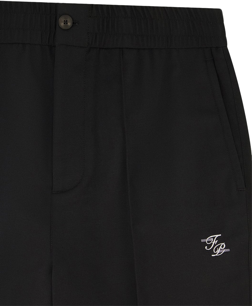 Filling Pieces Coach Pants Twill Wool Black Zwart