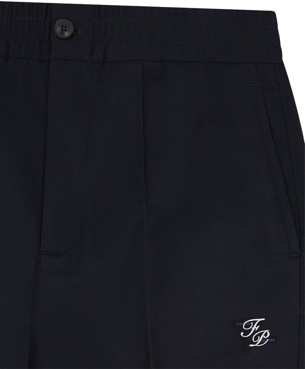 Filling Pieces Coach Pants Twill Wool Navy Blauw