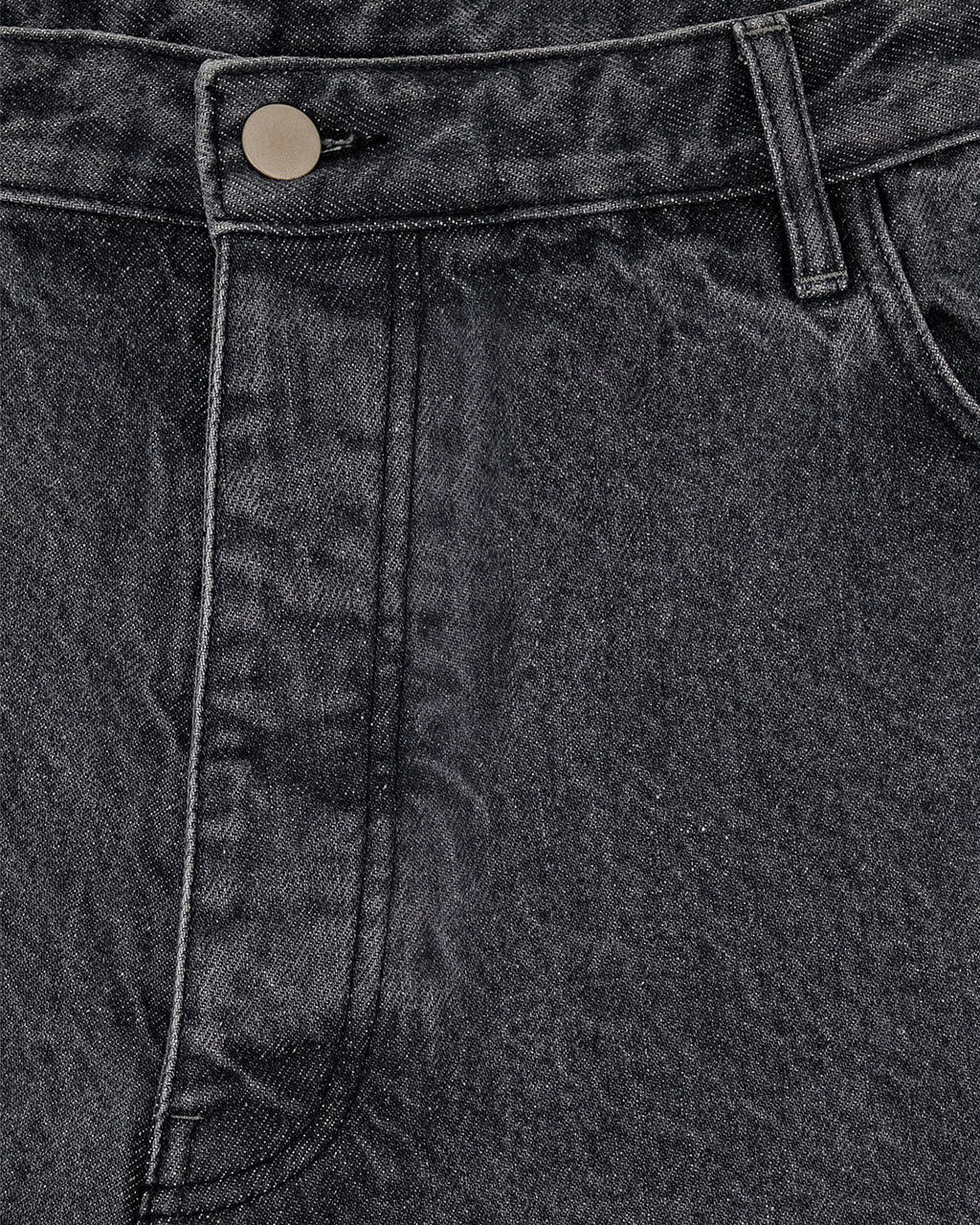 Filling Pieces Denim Pants Washed Black Zwart