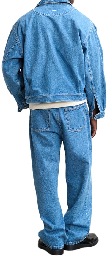 Filling Pieces Denim Pants Washed Indigo Blauw