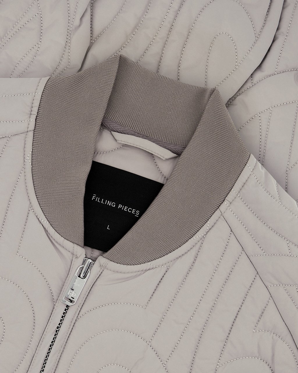 Filling Pieces Bomber Quilted Atmosphere Grijs