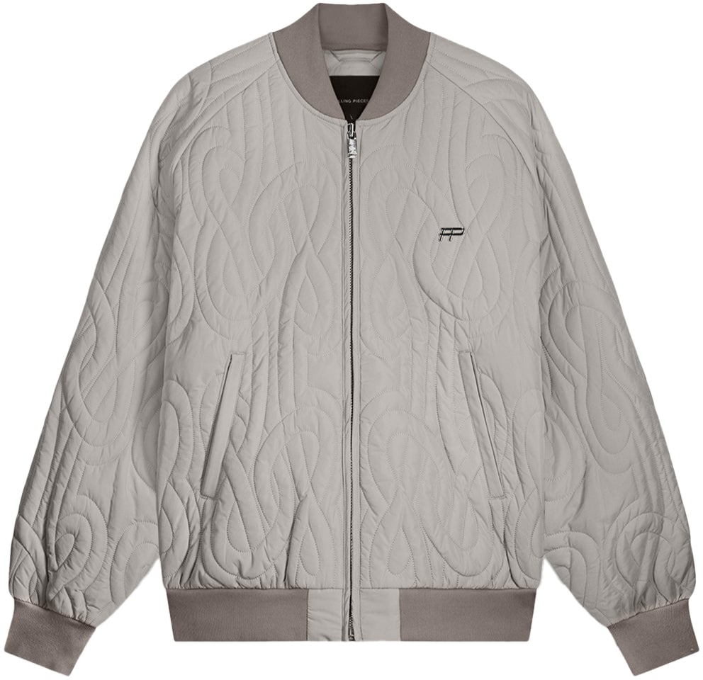 Filling Pieces Bomber Quilted Atmosphere Grijs