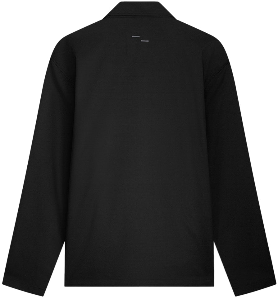 Filling Pieces Coach Jacket Twill Wool Black Zwart