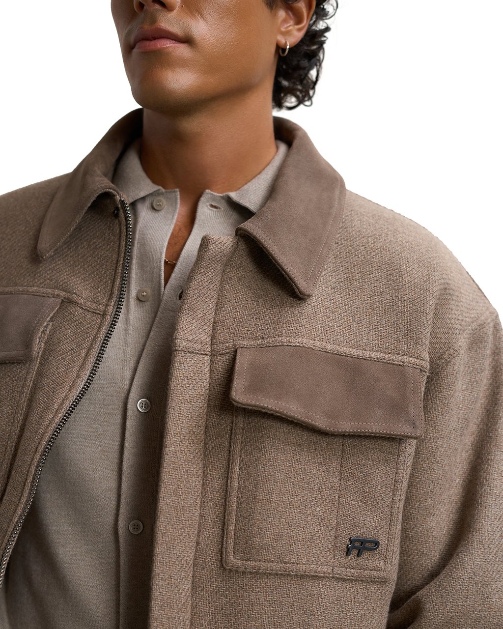 Filling Pieces Box Jacket Varsity Atmosphere Grijs