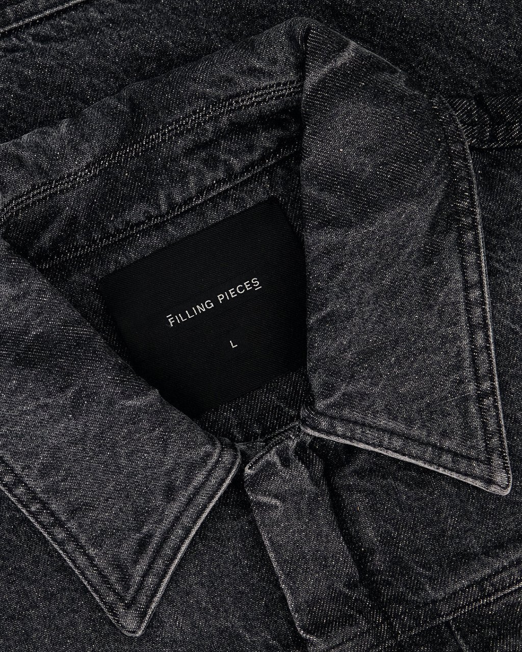 Filling Pieces Denim Jacket Washed Black Zwart