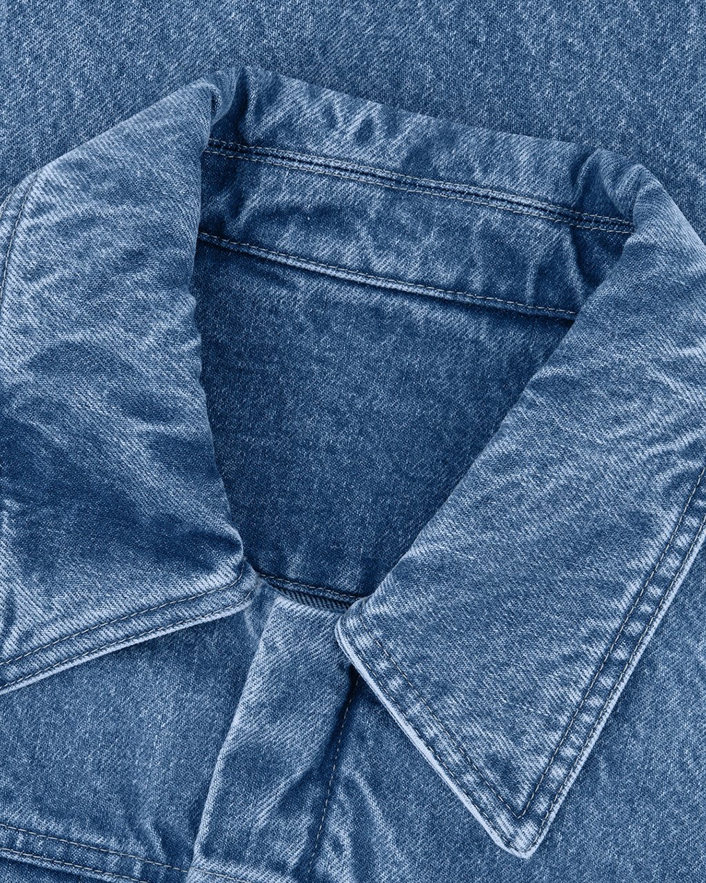 Filling Pieces Denim Jacket Washed Indigo Blauw