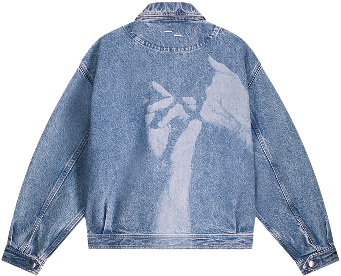 Filling Pieces Denim Jacket Washed Indigo Blauw