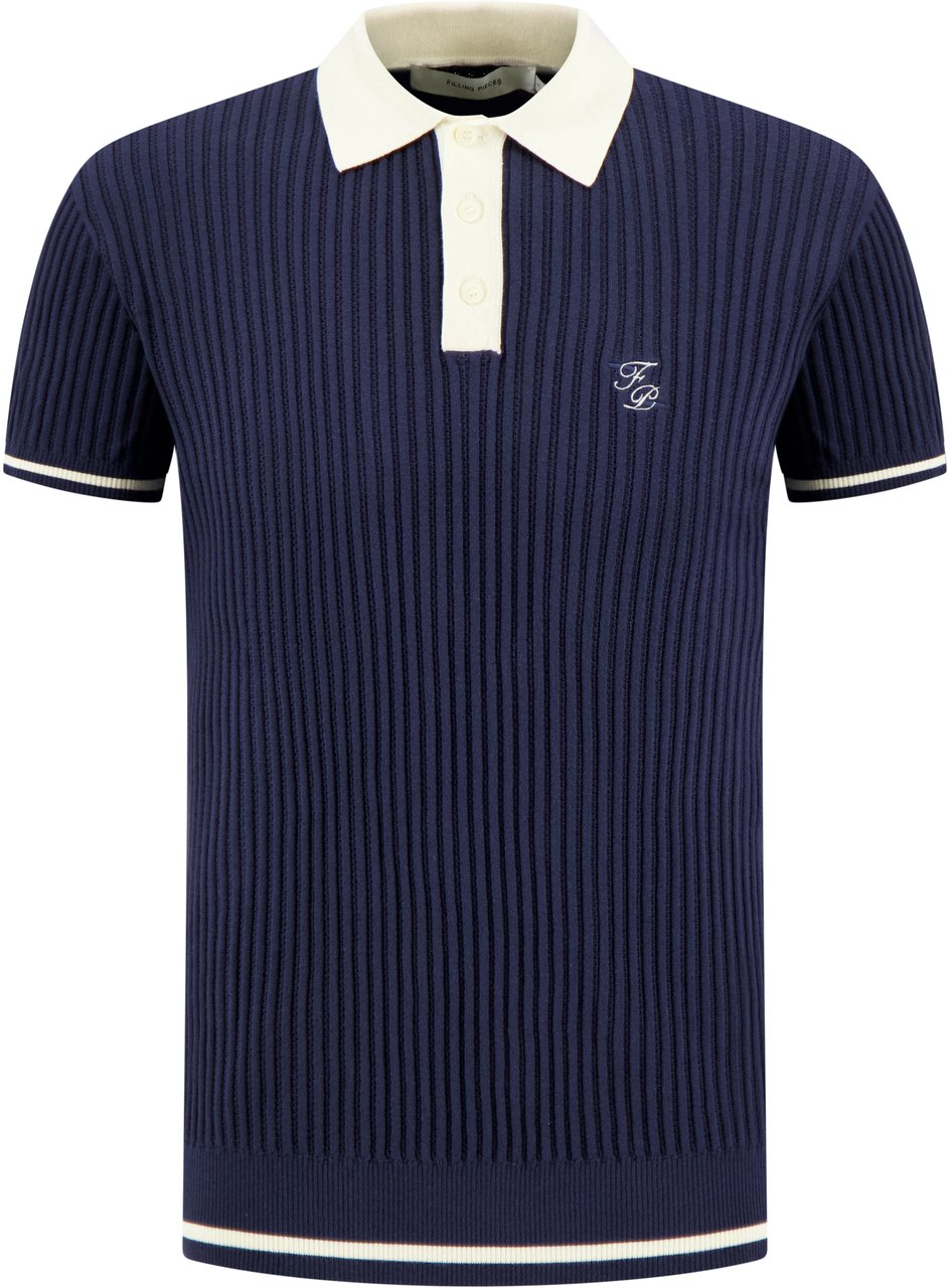 Filling Pieces Polo Blauw Blauw