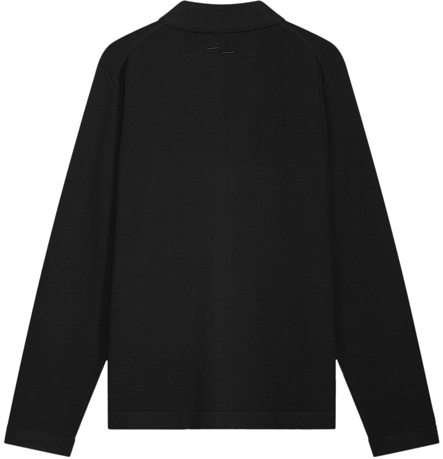 Filling Pieces Knit Dress Shirt Black Zwart