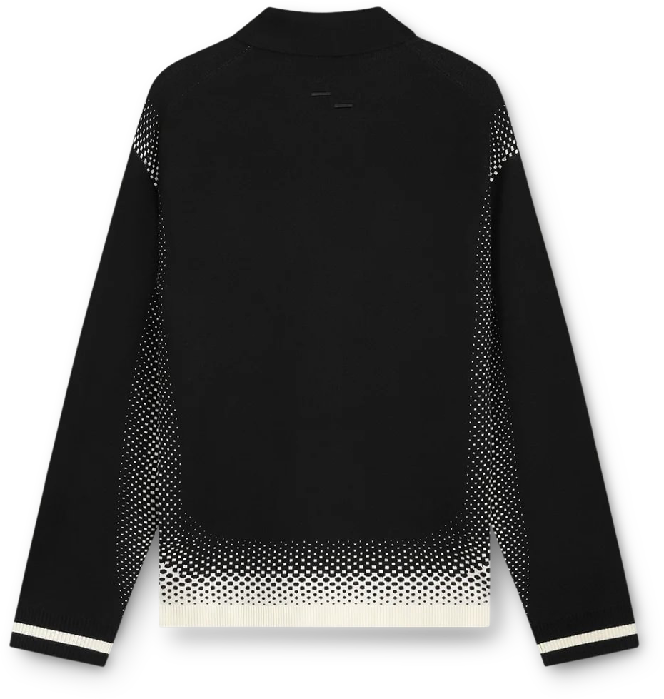 Filling Pieces Heren Knit Shirt Rugby Zwart Zwart