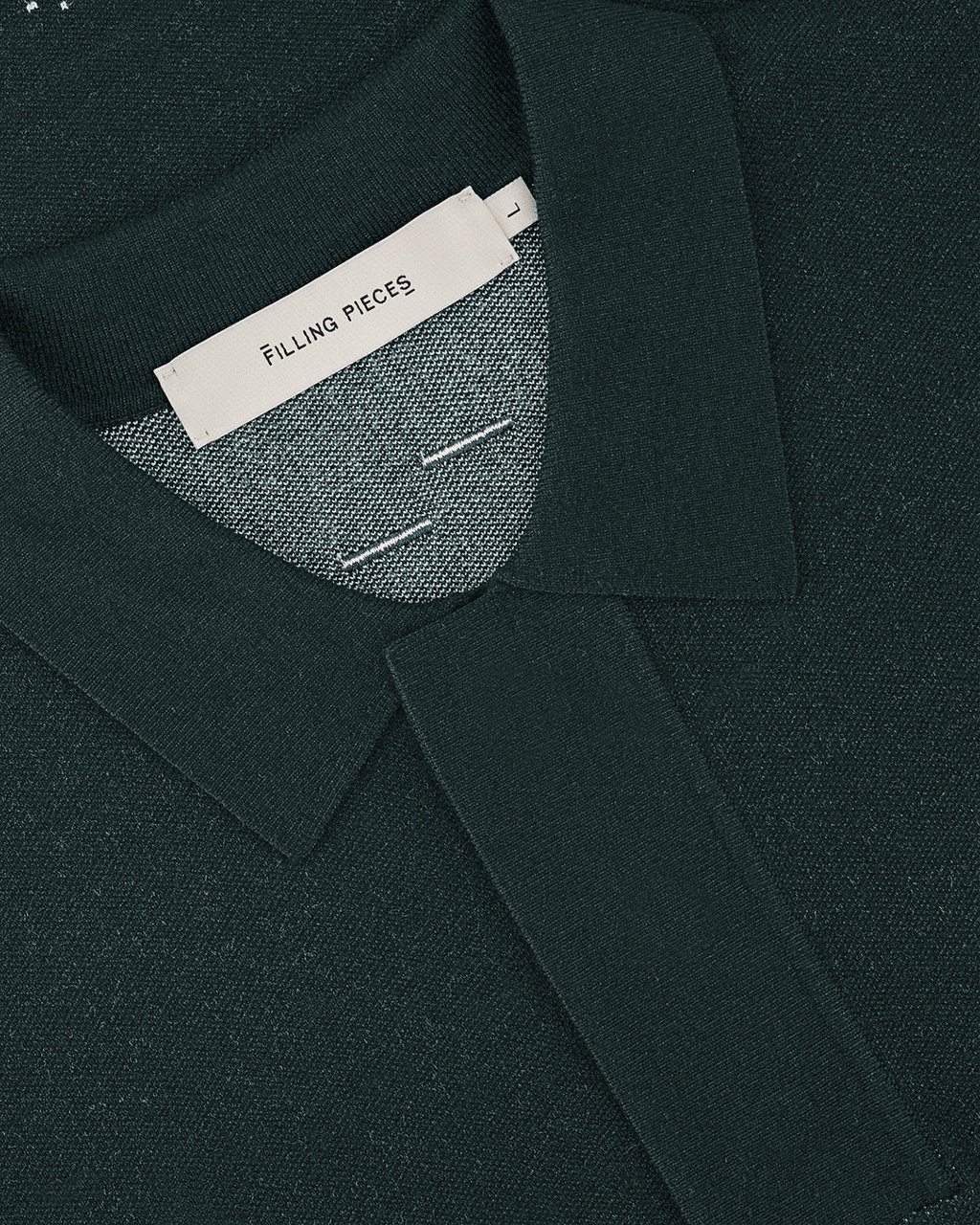 Filling Pieces Knit Shirt Rugby Pine Groen