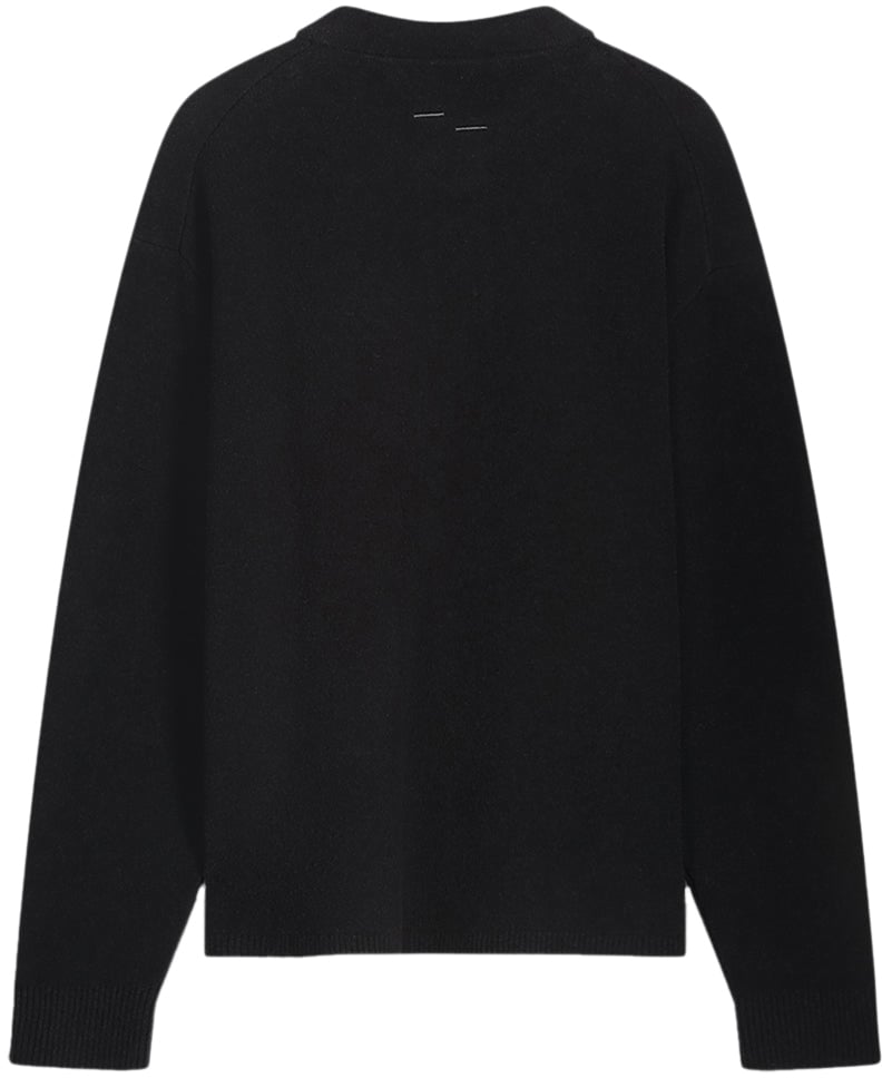 Filling Pieces Knit Shirt Boucle Black Zwart