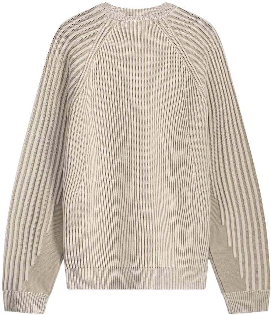 Filling Pieces Knit Sweater Raglan Atmosphere Grijs
