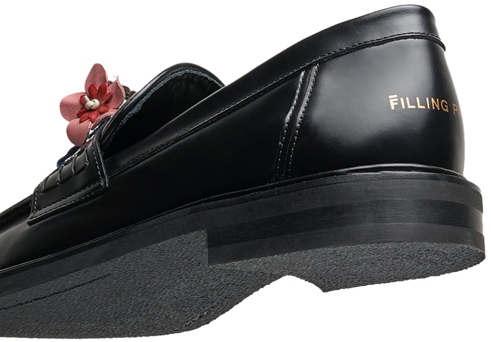 Filling Pieces Loafer Bouquet Black Zwart