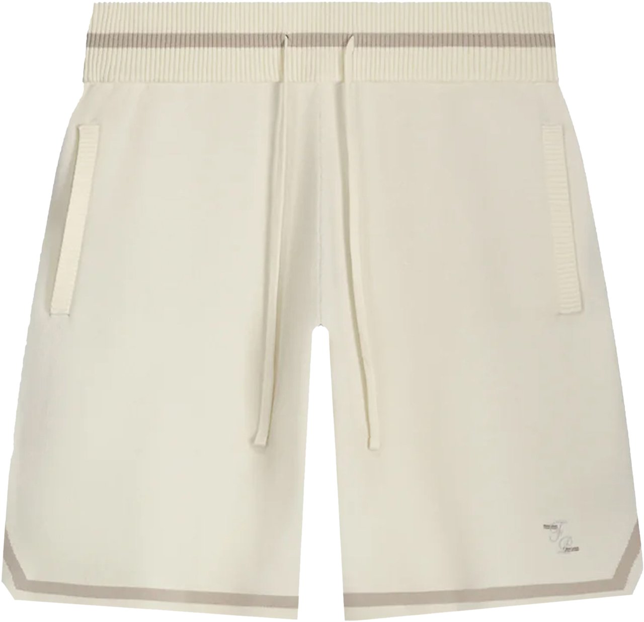 Filling Pieces Broeken Knit Short Classic Wit
