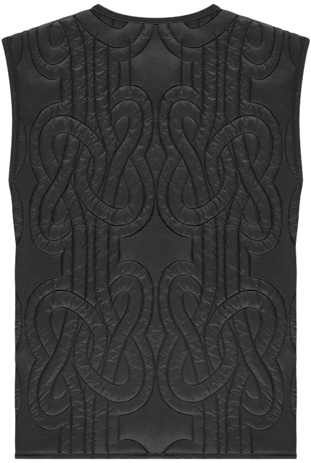 Filling Pieces Quilted Puffer Vest Black Zwart