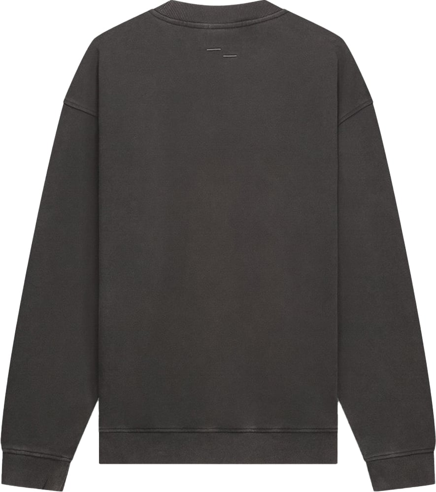 Filling Pieces Sweatshirt Boxy Embroidered Vintage Black Zwart