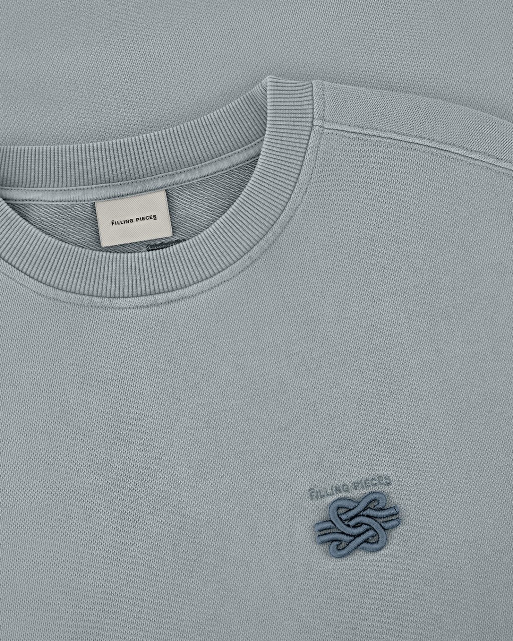 Filling Pieces Sweatshirt Embroidered Knot Arona Grijs
