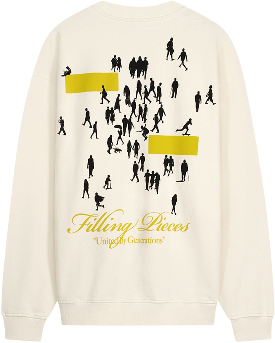 Filling Pieces Sweatshirt United by Generations Antique White Wit