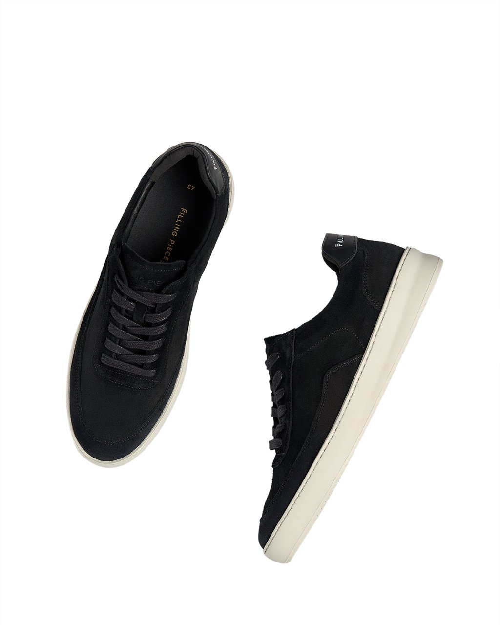 Filling Pieces Mondo Organic Suede Black Zwart