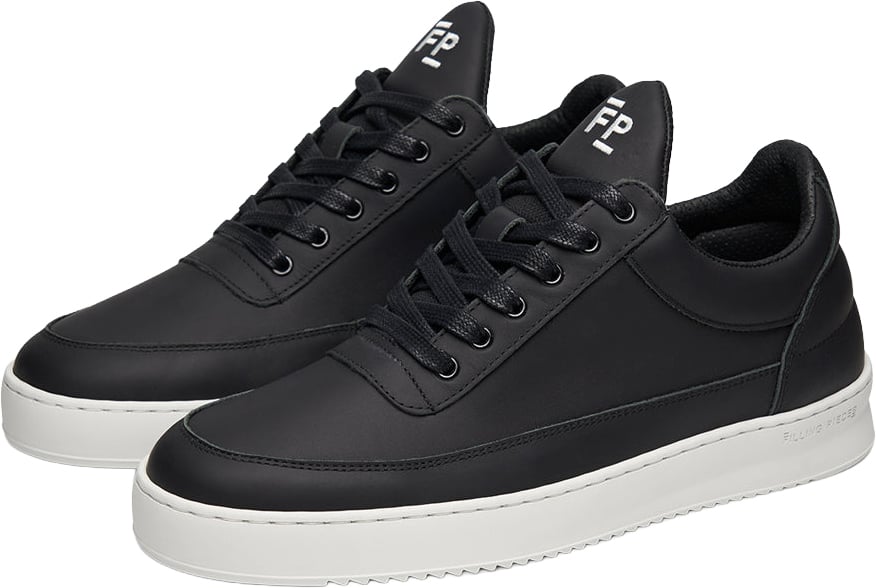 Filling Pieces Low Top Organic Nappa Black Zwart