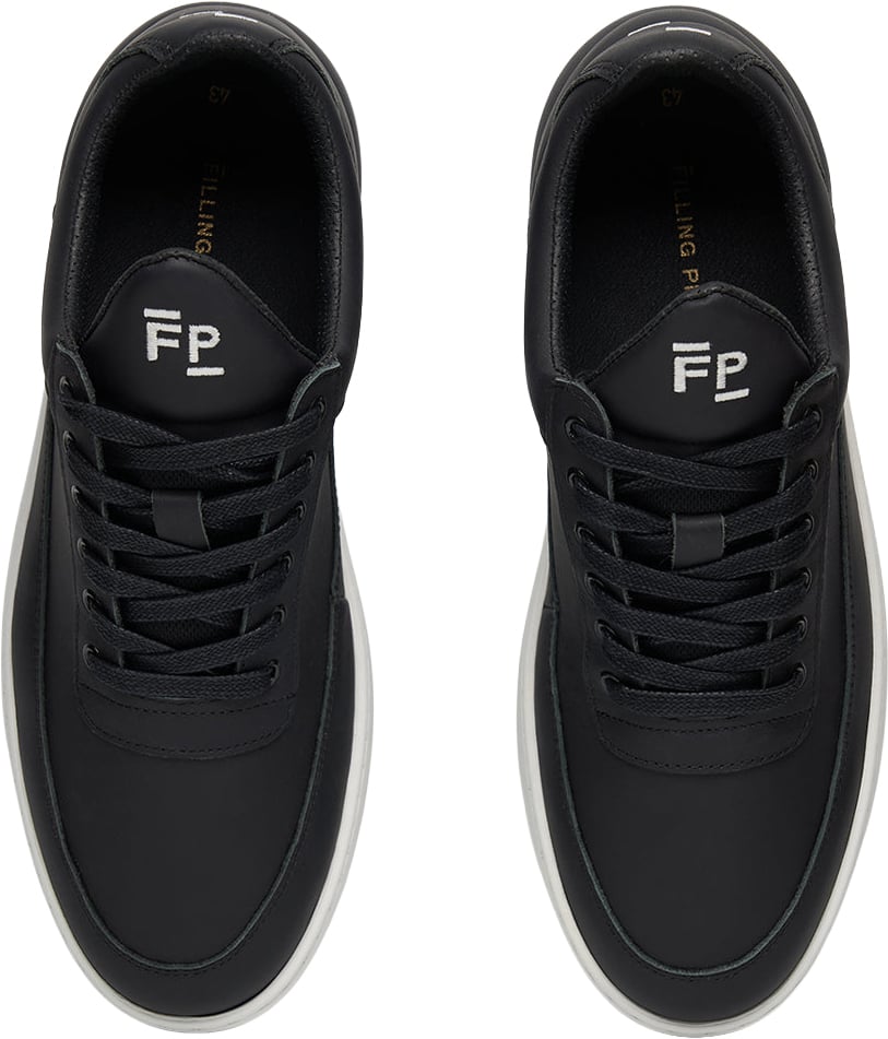 Filling Pieces Low Top Organic Nappa Black Zwart