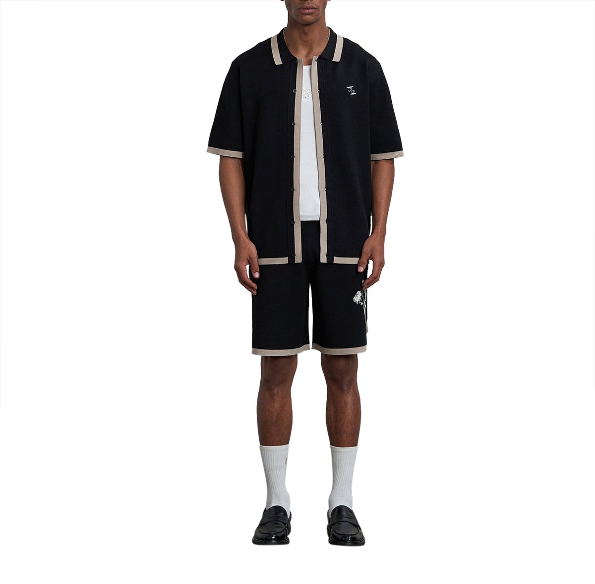 Filling Pieces Knit Shorts Gardener Black Zwart