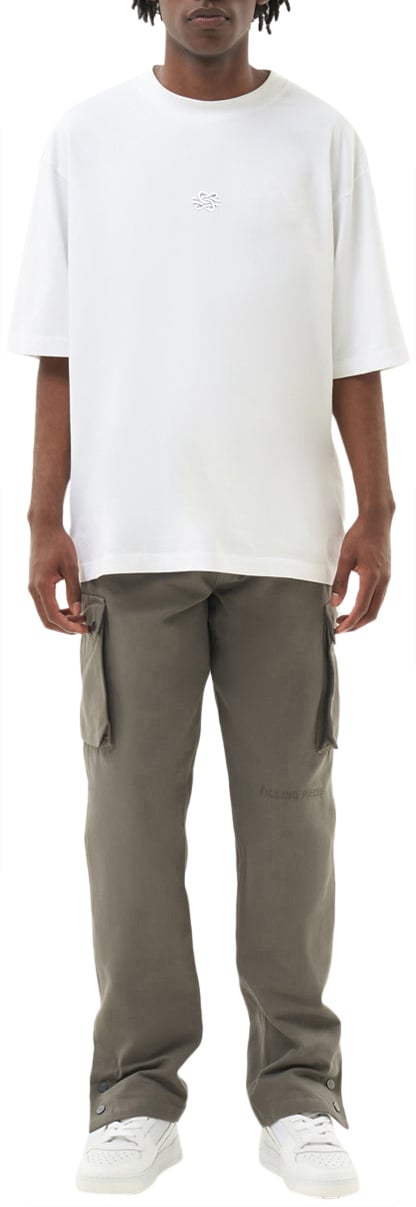 Filling Pieces T-shirt Boxy Embroidered White Wit