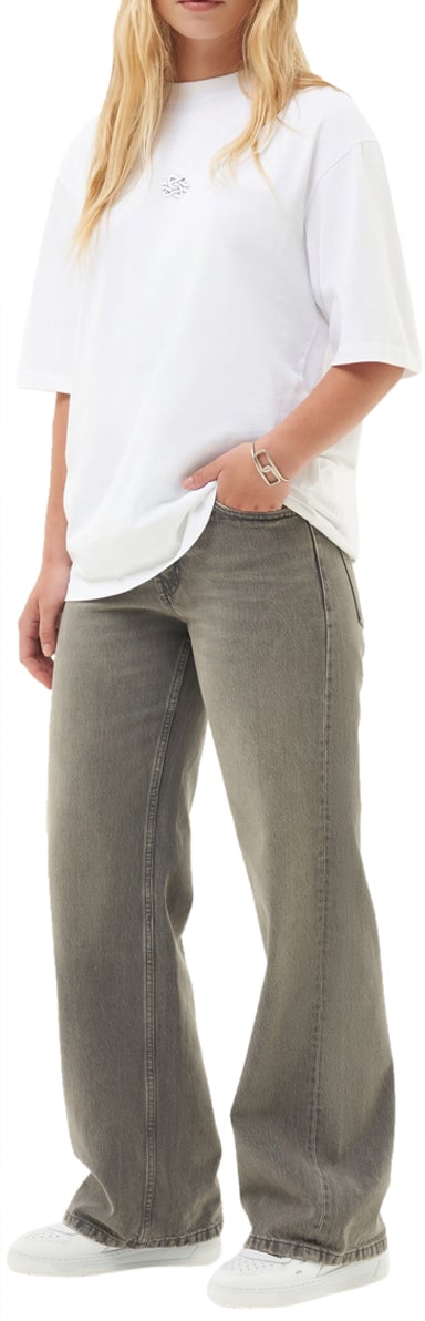 Filling Pieces T-shirt Boxy Embroidered White Wit