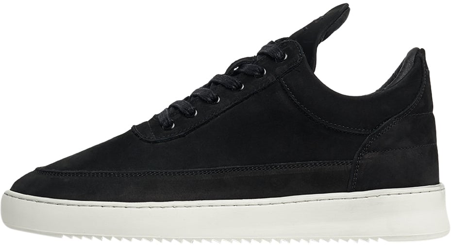 Filling Pieces Low Top Ripple Nubuck Black Zwart