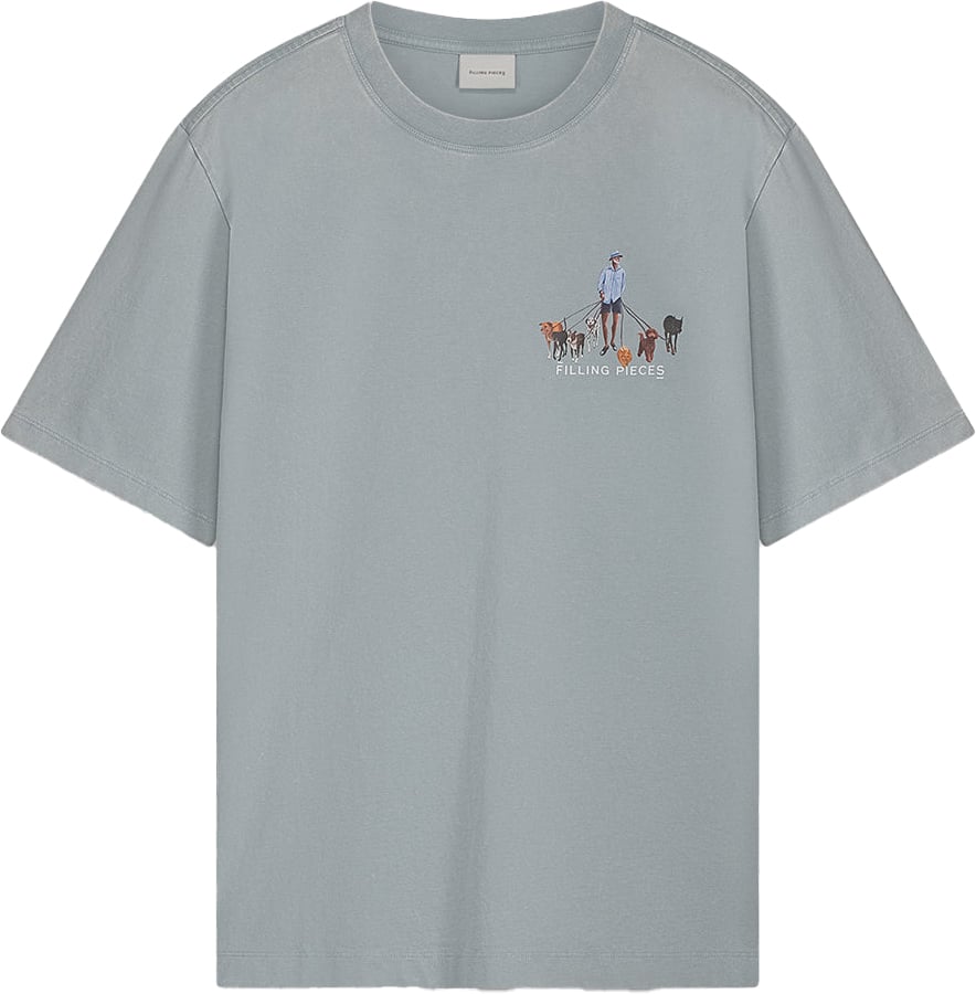 Filling Pieces T-shirt Dog Walker Arona Grijs