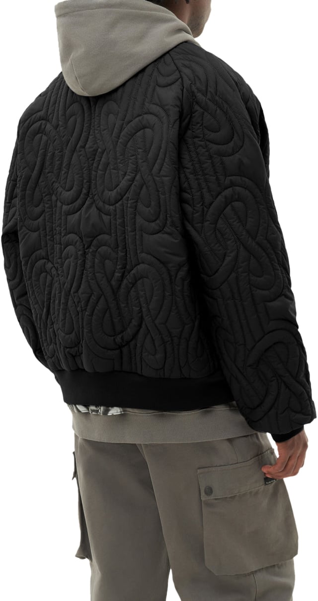 Filling Pieces Bomber Quilted Black Zwart