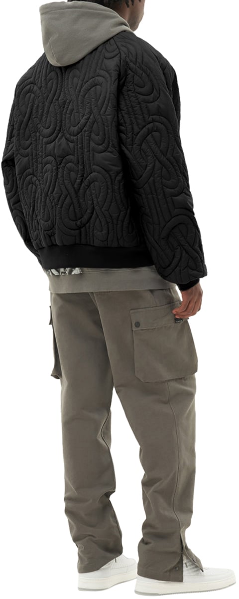 Filling Pieces Bomber Quilted Black Zwart