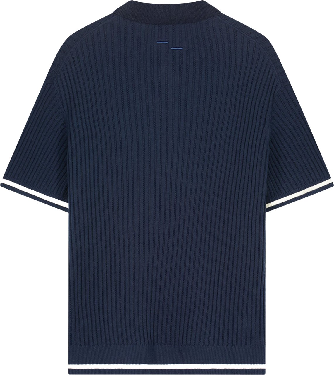 Filling Pieces 422670500246 Polos Donkerblauw Knit Polo Boucle Blauw