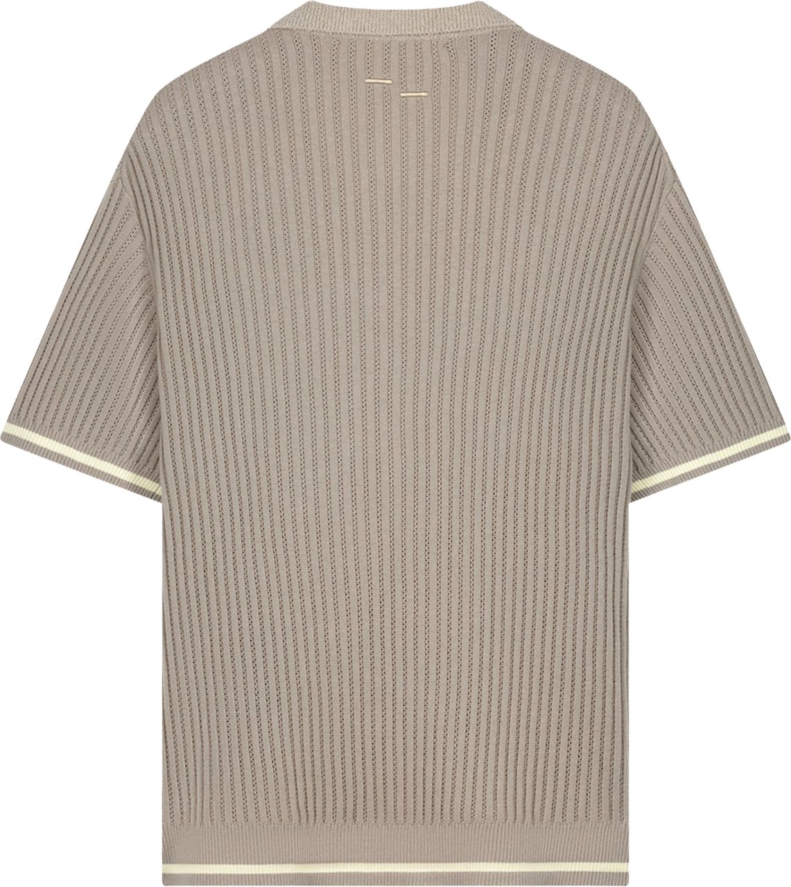 Filling Pieces Filling Pieces 422670500246 Polos Taupe Knit Polo Boucle Taupe
