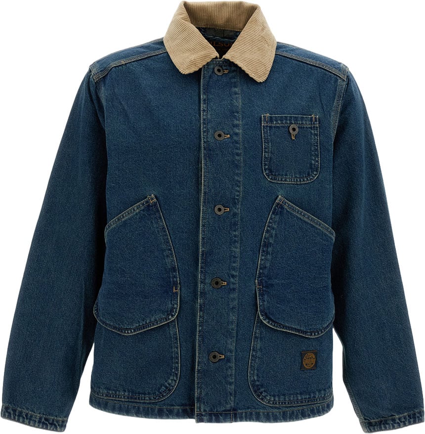 Filson Classic Denim Jacket with Corduroy Collar Blauw