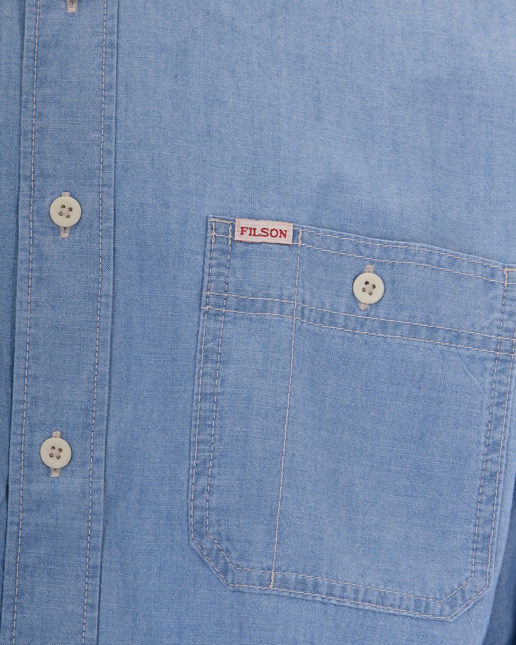 Filson Shirts Light Indigo Chambray Blauw