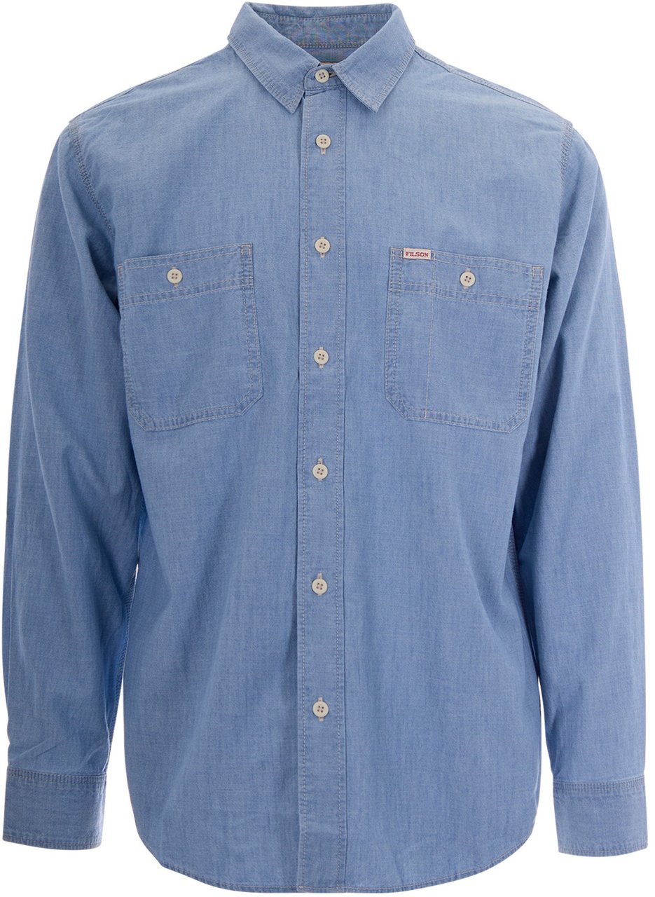 Filson Shirts Light Indigo Chambray Blauw