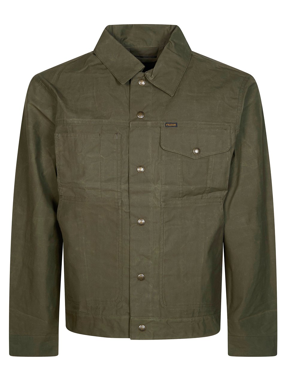Filson Men Green Cotton Multiple Pockets Jacket Grijs