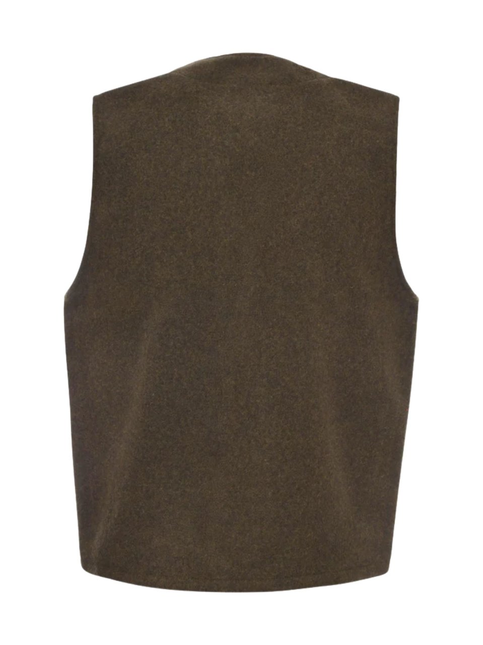 Filson Mackinaw Dark Green Wool Vest Zwart