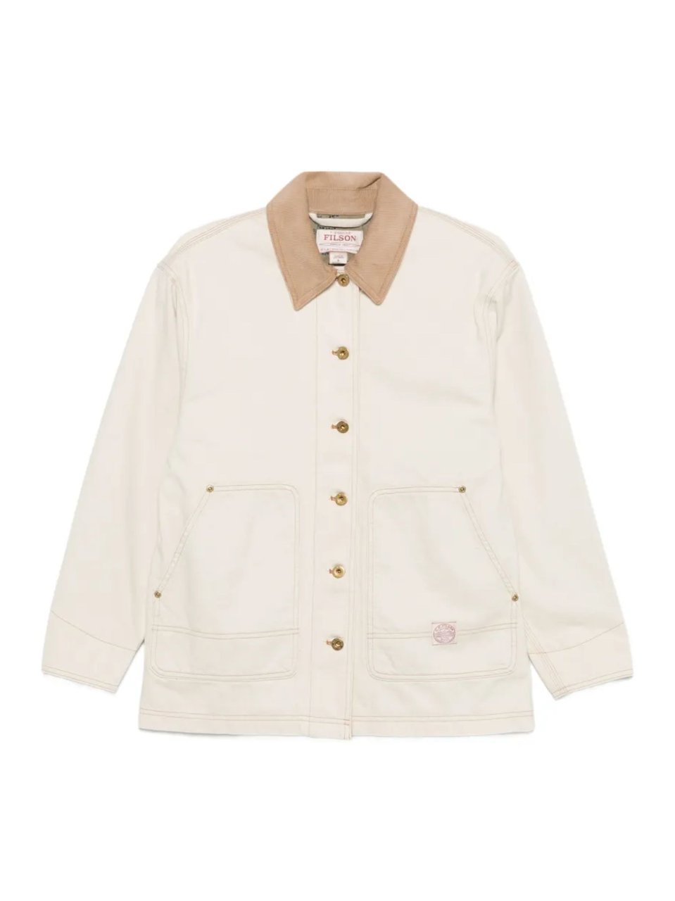 Filson Boxy Denim Contrast Collar Jacket Neutraal