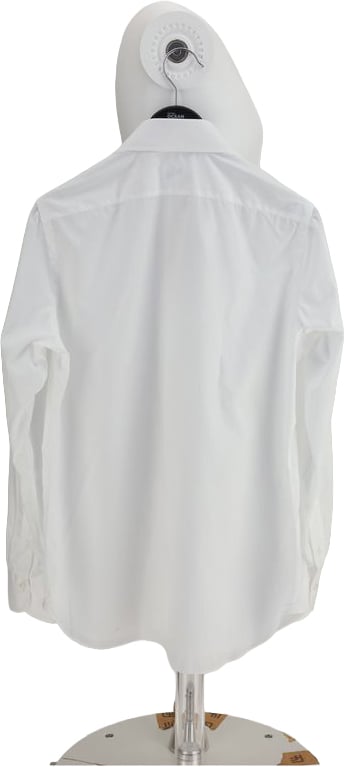 Finamore 1925 Napoli Finamore White Cotton Dress Shirt Wit